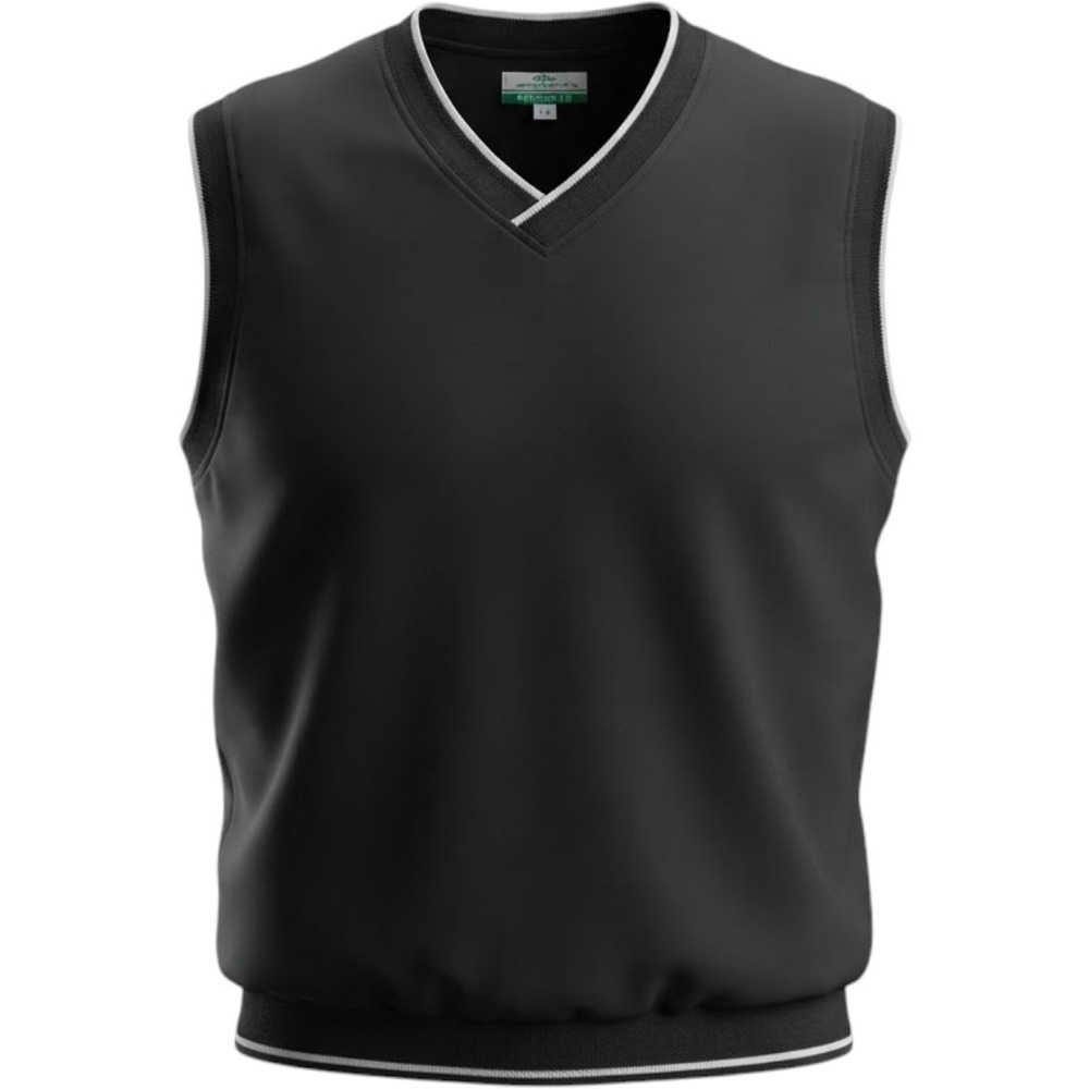 Snake Eyes Windwear Golf Vest Mens XXL Black V-Neck Windbreaker Pullover 291452